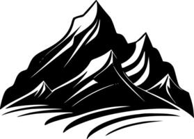 montagne, nero e bianca illustrazione vettore
