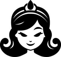 Principessa - minimalista e piatto logo - illustrazione vettore