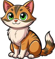 cartone animato gatto animale illustrazione vettore