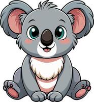 cartone animato koala animale illustrazione vettore