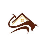 logo della casa di ristrutturazione del toro vettore