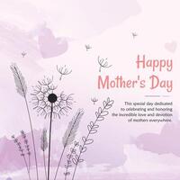 14 Maggio speciale mondo madri giorno illustrazione design. festeggiare e onorare il incredibile amore e devozione di madri ovunque. vettore