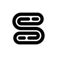 creativo iniziale lettera S alfabeto icona logo modello vettore