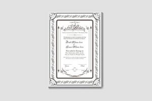 islamico matrimonio certificato design vettore