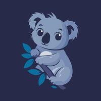 piatto design illustrazione di koala vettore