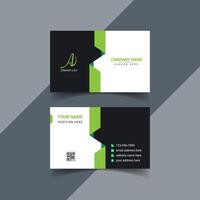 attività commerciale carta, attività commerciale carta modello, professionale moderno semplice unico nero e verde minimalista creativo attività commerciale carta design vettore