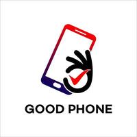 bene Telefono logo design illustrazione vettore