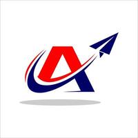lettera aria viaggio logo design modello illustrazione vettore