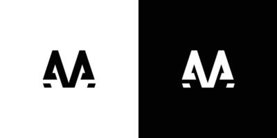 semplice e unico aa logo design vettore