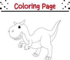 dinosauri colorazione pagina. contento animale colorazione libro per bambini. vettore