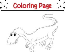 dinosauri colorazione pagina. contento animale colorazione libro per bambini. vettore