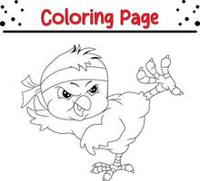 carino pulcini animale colorazione libro pagina per bambini vettore
