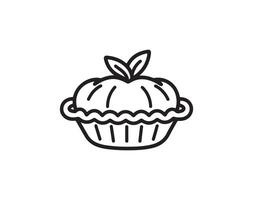 torta icona. forno simbolo, illustrazione. semplice design. vettore