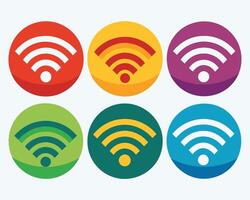 Wi-Fi icona impostato illustrazione vettore