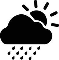 tempo metereologico piatto icone impostare. sole, piovere, tuono tempesta, rugiada, vento, neve nube, notte cielo rendere stile simbolo, gocce di pioggia. minimo per applicazioni o sito web isolato su vettore