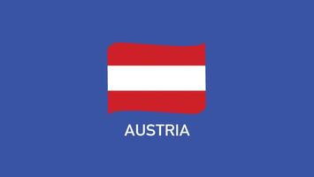 Austria bandiera nastro squadre europeo nazioni 2024 astratto paesi europeo Germania calcio simbolo logo design illustrazione vettore