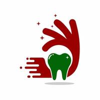 dentale logo design illustrazione vettore