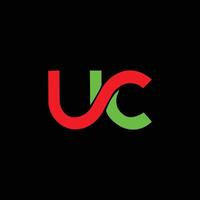 uc logo design vecto vettore