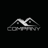 casa proprietà costruzione moderno logo disegno, adatto per il tuo attività commerciale su nero sfondo vettore