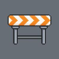 strada cartello pixel arte illustrazione vettore