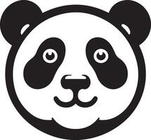 carino gigante panda cartone animato testa illustrazione. vettore
