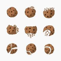 cioccolato biscotto mano disegnato illustrazione vettore