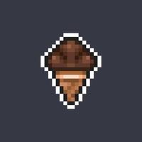 cioccolato ghiaccio crema nel pixel arte stile vettore