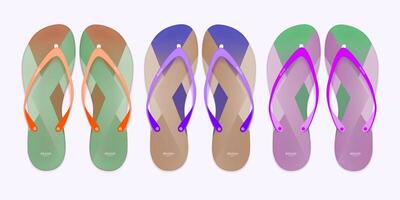 pantofole illustrazione impostare. cartone animato piatto casa caldo confortevole Camera da letto scarpe per uomo donna vettore