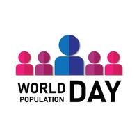 mondo popolazione giorno modello vettore