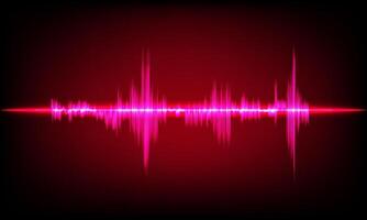 astratto suono onda rosso digitale frequenza lunghezza d'onda grafico design illustrazione vettore