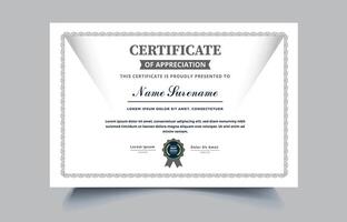 elegante certificato design modello professionista stile eps10 vettore