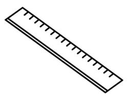 schema illustrazione di righello ico vettore