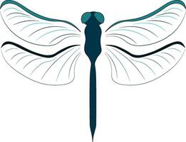 astratto turchese libellula illustrazione vettore