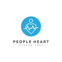 persone cuore logo illustrazione vettore