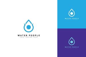 acqua persone icona logo modello design vettore