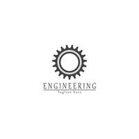Ingranaggio simbolo design logo ingegneria vettore