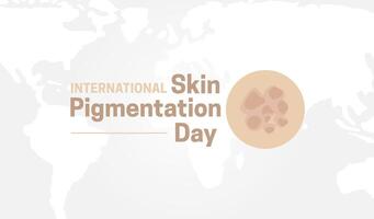 internazionale pelle pigmentazione giorno sfondo design con pelle illustrazione vettore