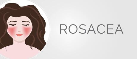 acne rosacea sfondo bandiera illustrazione vettore