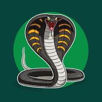 serpente verde cartone animato su sfondo bianco vettore