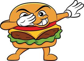 tamponando Hamburger Sandwich illustrazione vettore