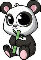 carino bambino panda illustrazione vettore