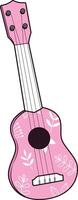 hawaiano rosa ukulele illustrazione vettore