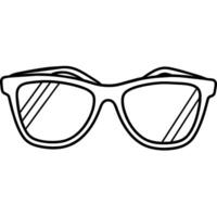 occhiali da sole schema colorazione libro pagina linea arte illustrazione digitale disegno vettore