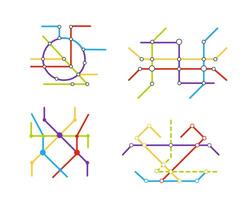 la metropolitana metropolitana città carta geografica. metropolitana trasporto sistema. pubblico trasporto vettore