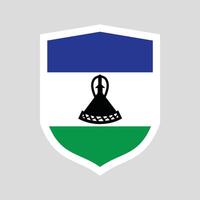 Lesoto bandiera nel scudo forma telaio vettore