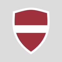 Lettonia bandiera nel scudo forma telaio vettore