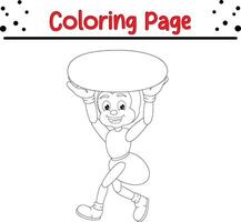formica colorazione pagina. bug e insetto colorazione libro per bambini vettore
