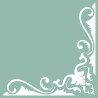 bianca Vintage ▾ angolo barocco angolo per decorazione carte vettore