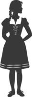 silhouette indipendente Germania donne indossare dirndl nero colore solo vettore