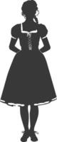 silhouette indipendente Germania donne indossare dirndl nero colore solo vettore